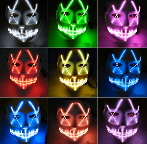 Máscara LED Brillante para Todo el Rostro - Halloween