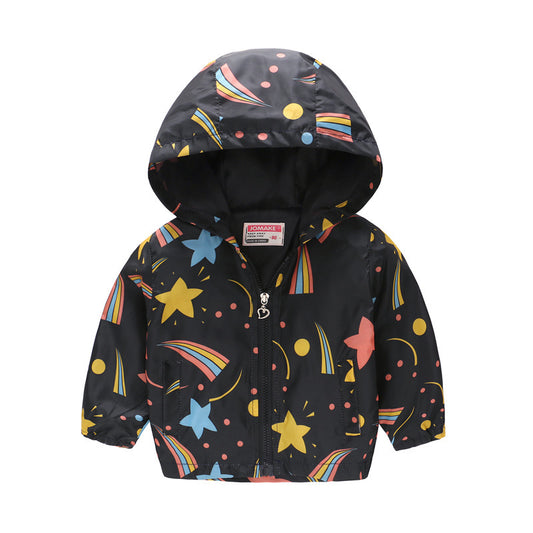 Chaqueta con Capucha y Estampado Moderno - Image 2