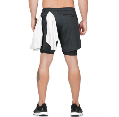 Shorts Joggers 2 en 1 para Hombre - Deportivos con Bolsillos Ocultos y Cierre de Seguridad - Image 3
