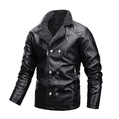 Chaqueta de Cuero y Gamuza para Motociclista con Cierre - Image 7