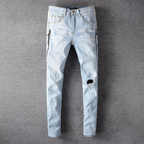 Pantalones Vaqueros Rotos Estilo Urbano para Hombre