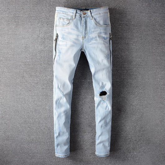 Pantalones Vaqueros Rotos Estilo Urbano para Hombre - Image 2