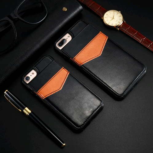 Funda iPhone X con Soporte y Cartera de Cuero Patrón Crazy Horse