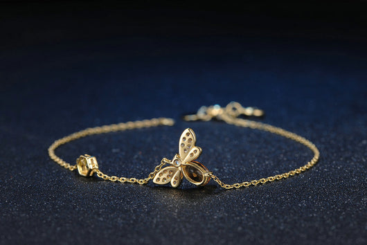 Pulsera Citrina y Peridoto con Abeja Micro Incrustada - Image 3