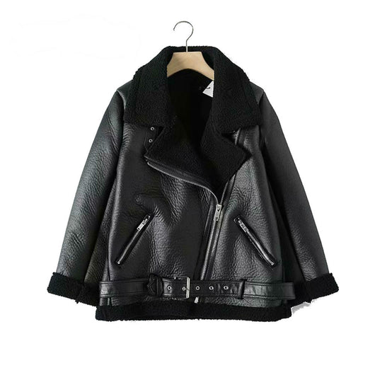 Chaqueta de Cuero Sintético Cordero Invierno - Image 2