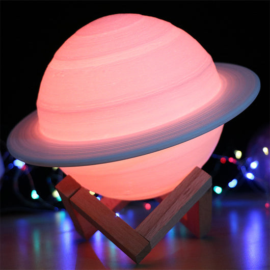 Lámpara Inteligente 3D de Saturno con Impresión Creativa - Image 9