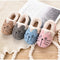 Warm Slippers for Girls with Cartoon Cat Design, Cotton