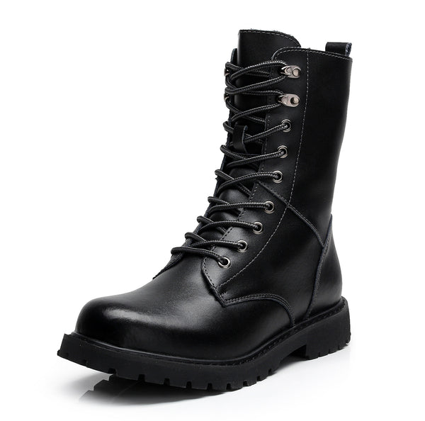 Botas Militares de Cuero para Hombre con Forro de Invierno