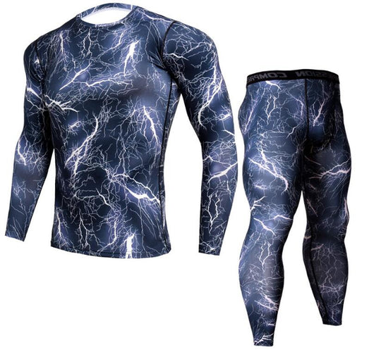 Conjunto Deportivo Ajustado de Manga Larga Secado Rápido para Hombre - Image 5