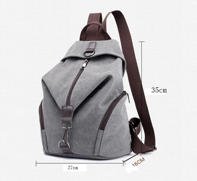 Mochila Bolso Canvas Retro Estilo Colegiala - Bolsa Versátil Coreana - Image 12