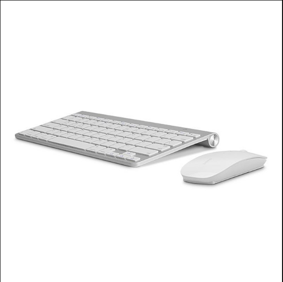 Kit Inalámbrico Compacto: Teclado Mini y Ratón USB Slim