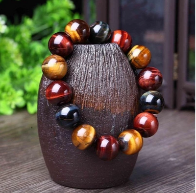 Pulsera de Ojo de Tigre con Cuentas Buda - Cristal Natural - Image 2