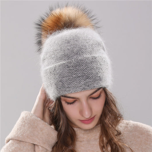 Boina de Conejo Angora para Niña - Gorro Otoñal Elegante - Image 13