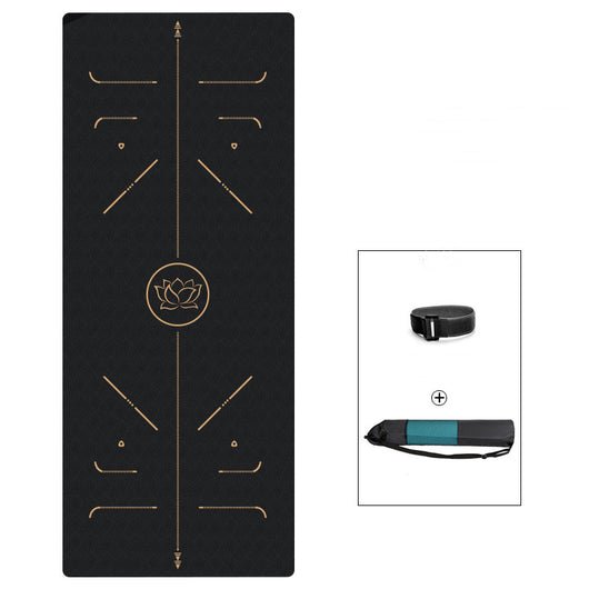 Tapete de Yoga Premium Antideslizante Línea Dorada - Image 3