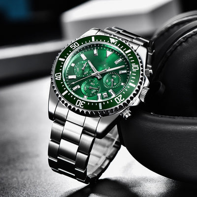 Reloj Deportivo de Acero Inoxidable con Luz Nocturna y Resistencia al Agua - Image 9