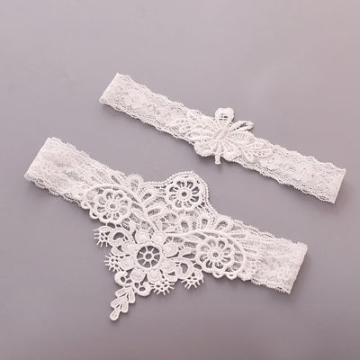 Liguero de Encaje Nupcial con Tiras para Piernas - Image 7