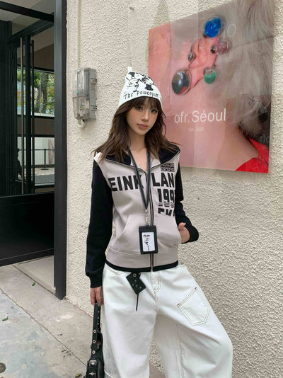 Sudadera Estampada con Letras Ajustada para Mujer - Image 2