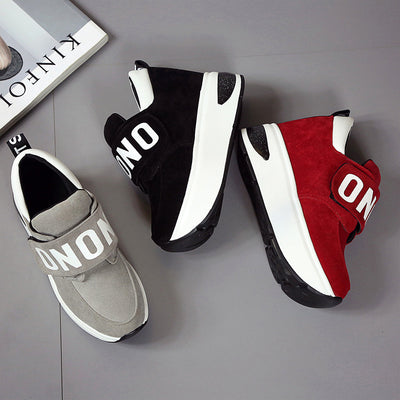 Zapatillas Deportivas Casuales Mujer con Plataforma Gruesa y Velcro