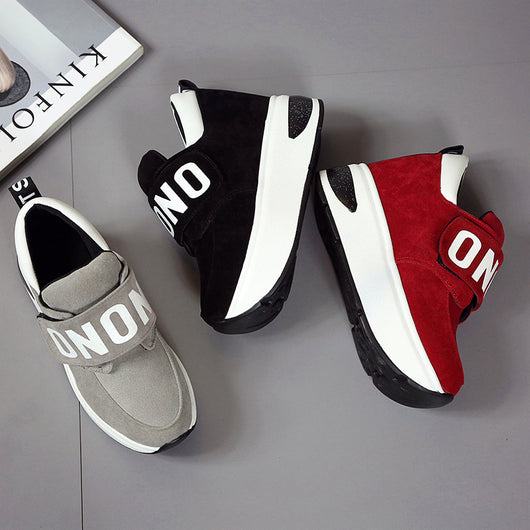 Zapatillas Deportivas Casuales Mujer con Plataforma Gruesa y Velcro