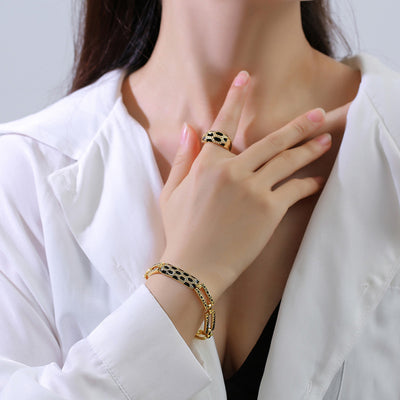 Juego de Aretes y Collar de Diamantes Estilo Coreano - Image 9