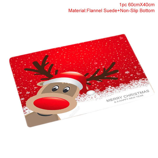Juego de Decoración Navideña para Baño - Cortina de Ducha y Funda de Inodoro Papá Noel - Image 10