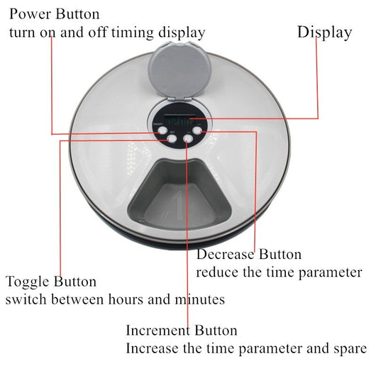 Comedero Automático Inteligente para Perros y Gatos con Música y 6 Compartimentos - Image 4