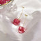 Aretes Colgantes de Cereza con Elegancia Francesa