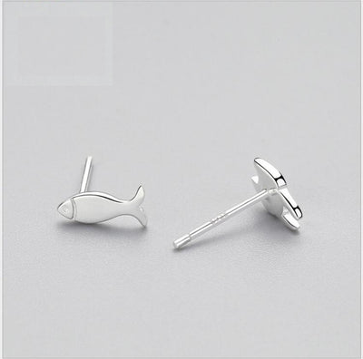 Aretes de Plata 925 Asimétricos con Diseño de Gato y Pez - Joyería Personalizada para Mujeres - Image 5