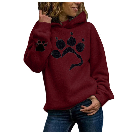Suéter casual con diseño de patitas de gato - Image 4