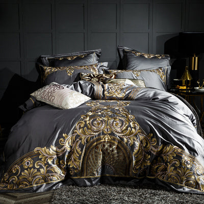 Juego de Cama de 4 Piezas con Bordados Elegantes - Image 6