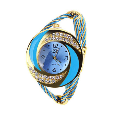 Pulsera Reloj de Diamantes con Trenzado - Image 5