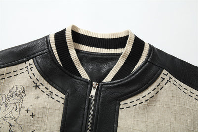 Chaqueta Suelta Estilo Retro Americano con Estampado de Alas de Ángel - Image 11