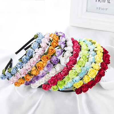 Diadema con 12 Rosas de Papel