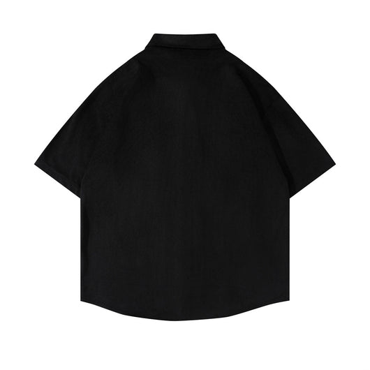Camisa Suelta de Bolsillos y Color Sólido para Hombre - Image 8