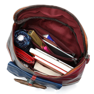 Mochila de Cuero Genuino para Mujer - Primera Capa - Image 3