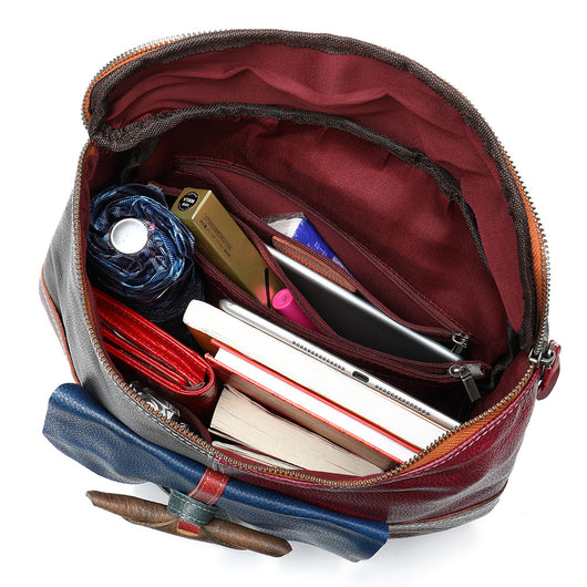Mochila de Cuero Genuino para Mujer - Primera Capa - Image 3