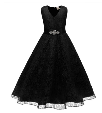 Vestido de Novia Infantil con Cinturón de Diamantes - Image 2