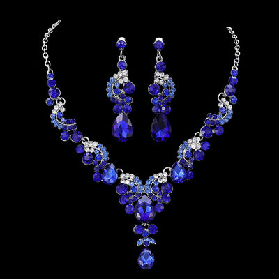 Conjunto de Collar de Diamantes para Novia - Joyería de Moda Elegante
