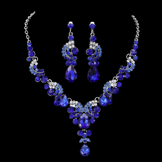 Conjunto de Collar de Diamantes para Novia - Joyería de Moda Elegante