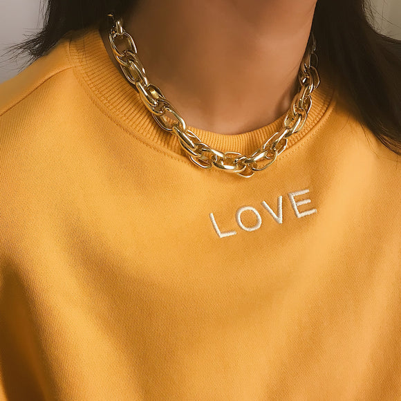 Collar Cadena Punk Metal Pesado Retro Corto