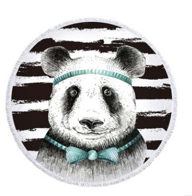 Toalla de Playa Redonda Panda Microfibra - Multiusos - Image 8