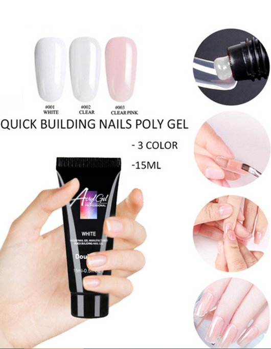 Pack de 3 Colores Polygel con Moldes de Puntas - Image 8