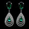 Crystal drop earrings Verde A