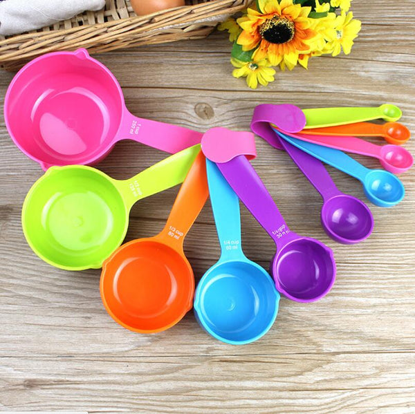 Juego de 10 Tazas y Cucharas Medidoras