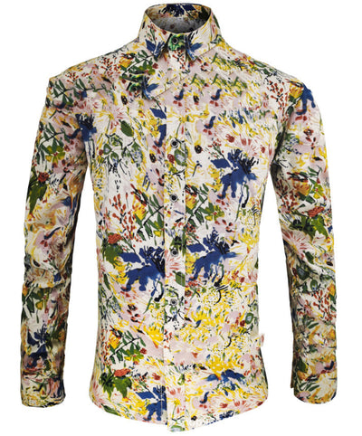 Camisas de Lino y Algodón para Hombre con Estampado - Colección Otoño - Image 6