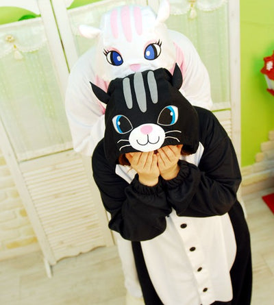 Pijama Infantil Gato Blanco Cartoon - Image 3