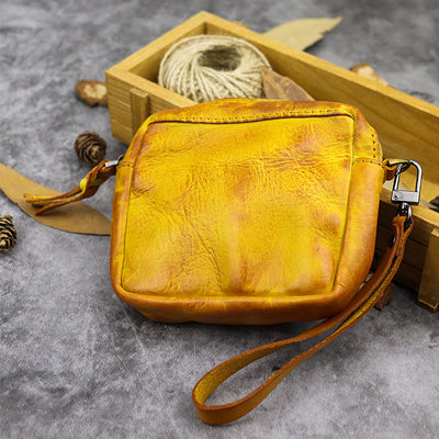 Bolso Portátil de Cuero Teñido Artesanal - Cartera Multifuncional para Mujer - Image 6