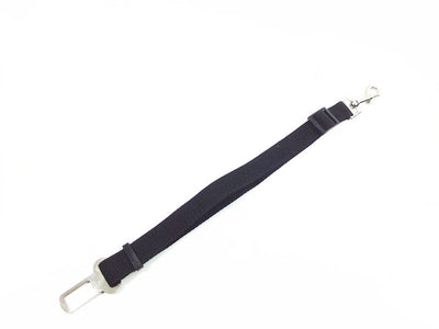 Orange adjustable dog car safety seat belt restraint with a metal seat belt buckle and a swivel snap hook. - Image 3