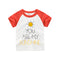Camiseta Infantil de Algodón Cuello Redondo Manga Corta Verano
