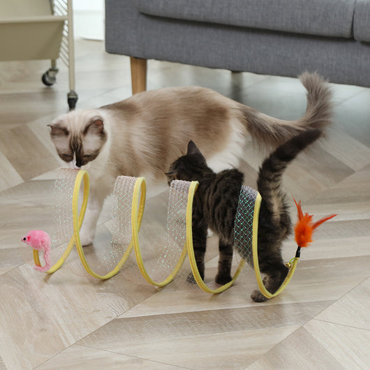 Kit Completo de Juguetes para Gatos - Túnel Plegable, Pelotas y Ratones Interactivos - Image 3